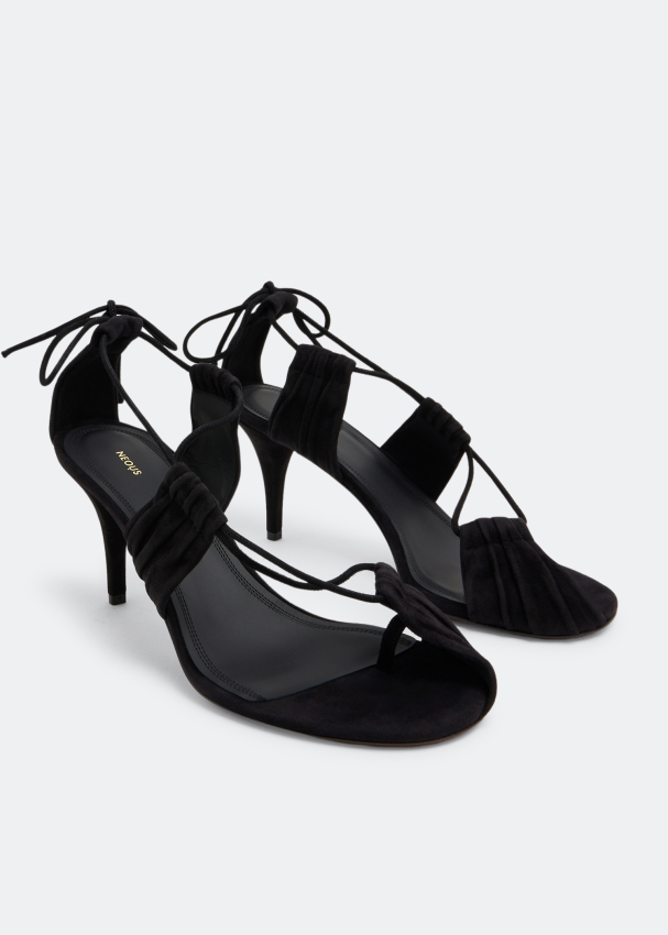 Neous Giena suede sandals for Women - Black in Qatar | Level Shoes