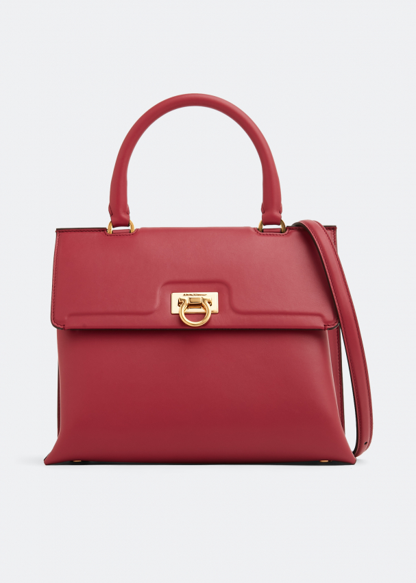 Salvatore Ferragamo Trifolio top handle bag for Women Red in Qatar Level Shoes