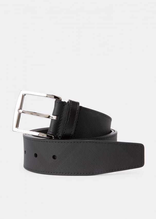 Burberry Leather belt for Men - Grey in Qatar | Level Shoes