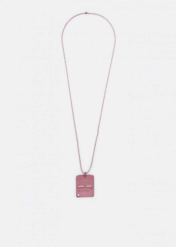 Military tag necklace
